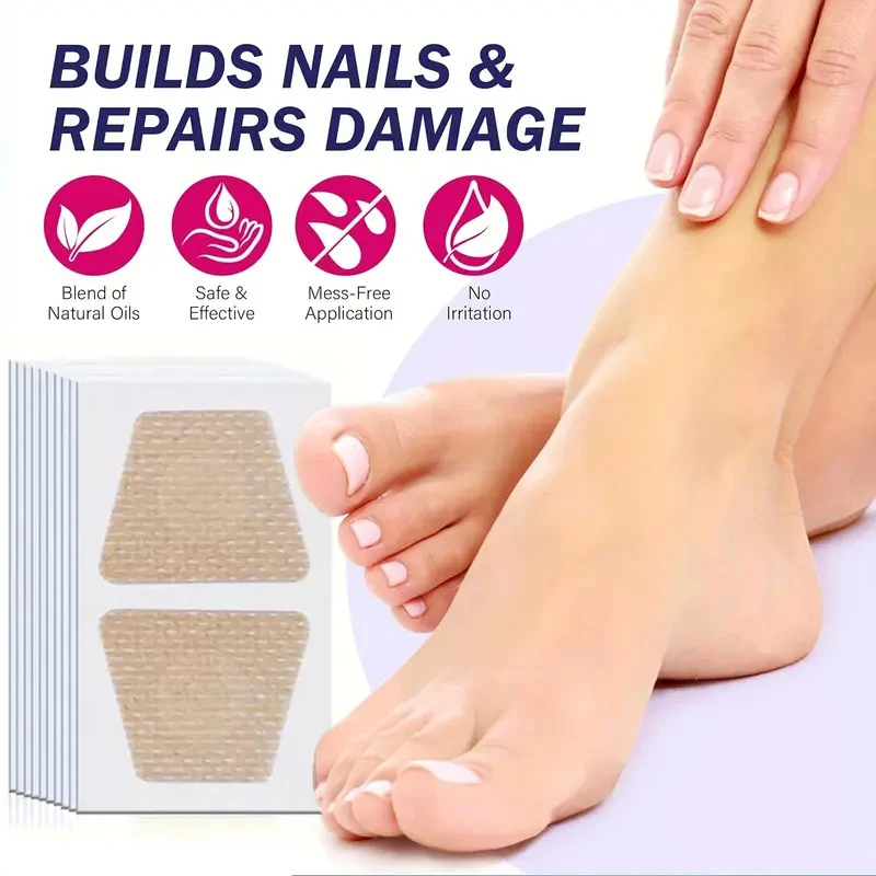 64/32 PCS Foot Fungal Nail Patches ToeNail Anti Infection Fungus Treatment Sticker Improve Damaged Nails Personal Body Care Tool