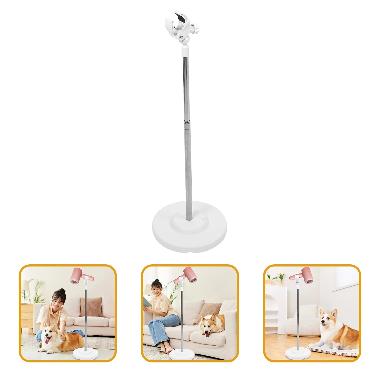 EBTOOLS houder voor haardroger, handsfree, 360 graden draaibaar, met