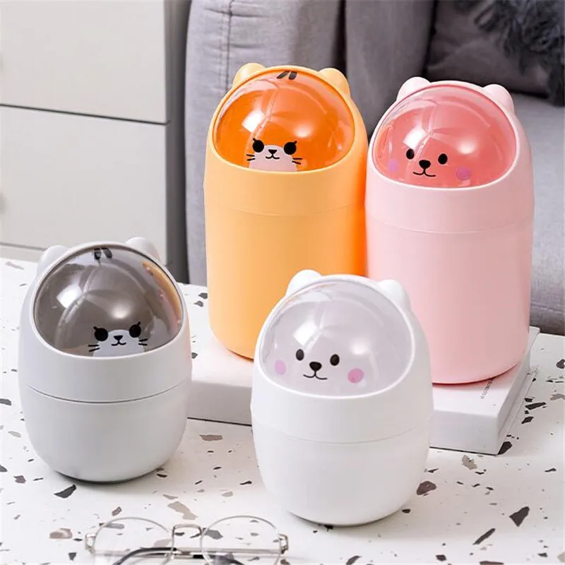 Cute Cartoon Car Trash Cans Car Storage Debris Barrels Garbage Dust