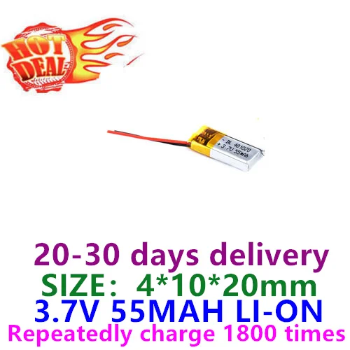 ちー 401020ポリマー電池3.7V,Bluetoothヘッドセット,常夜灯,充電式