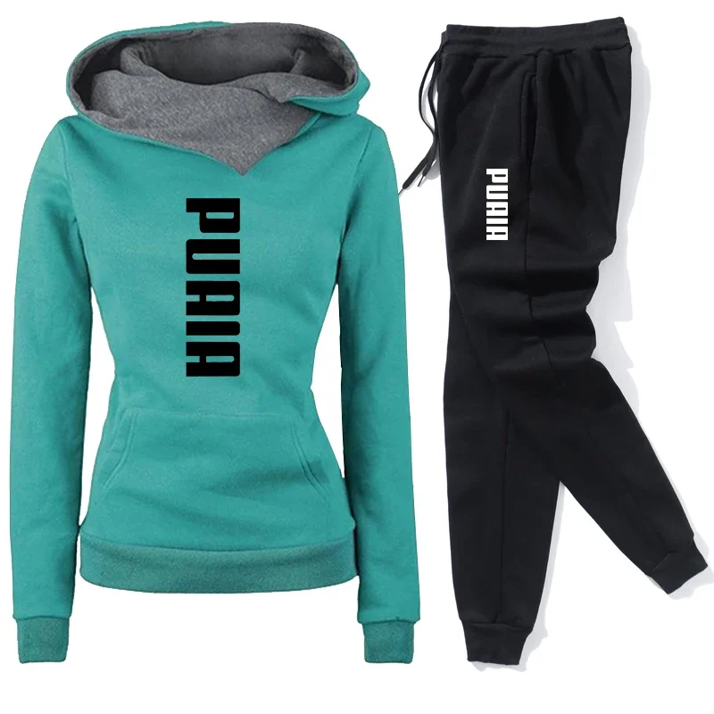 Womens Outfits or Hooded Sweatshirt Daily Commute Party Home Tracksuit Clothing Winter Casual Hot Sales Tops or Woman Pants Set - Image 2