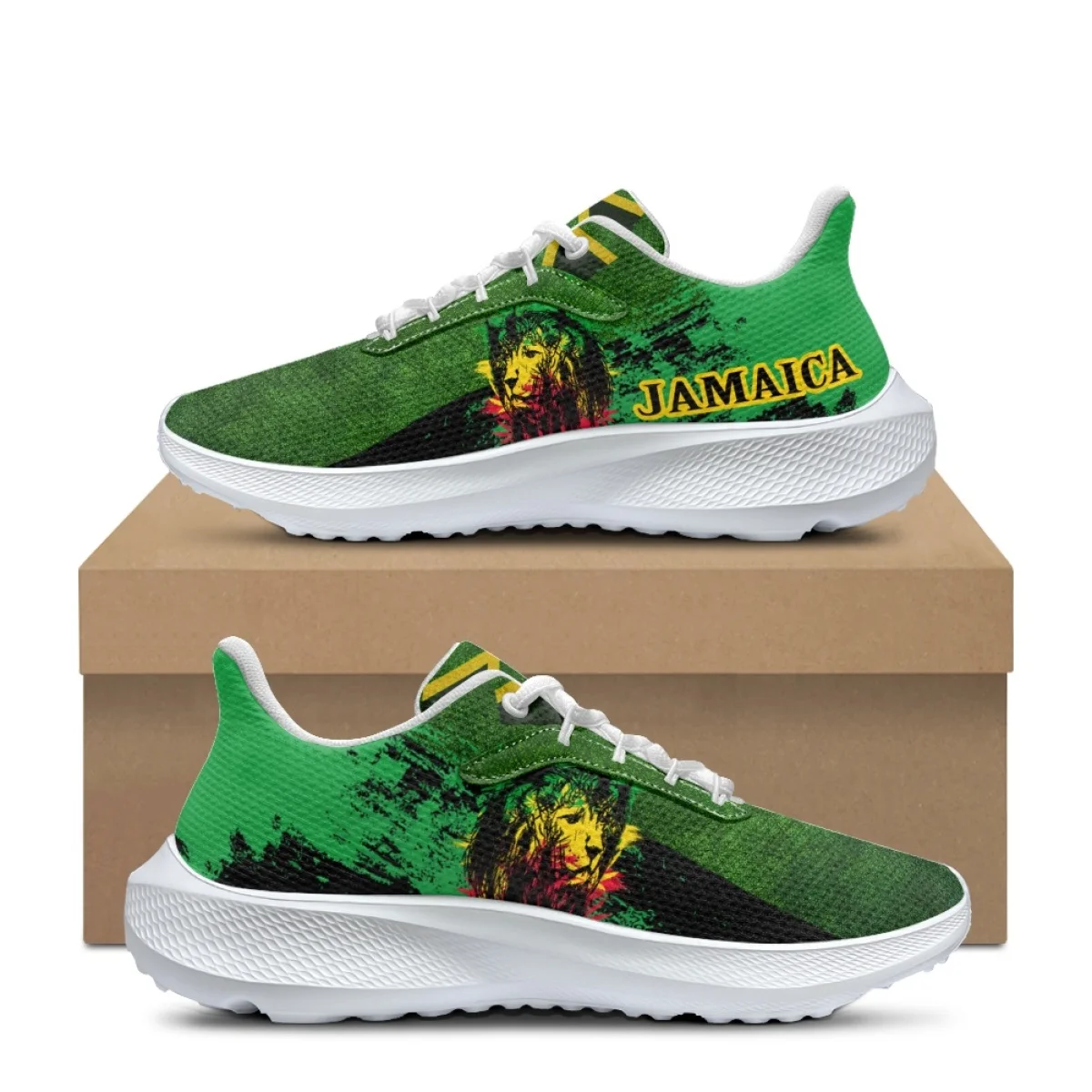 

2023 Jamaican Lion трендовые кроссовки с художественным принтом для женщин уличная спортивная обувь износостойкая обувь для бега тренажерного зала обуви