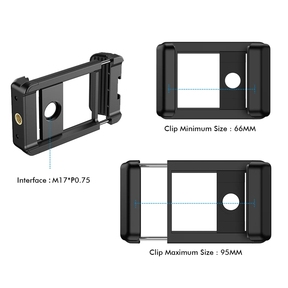 APEXEL shooting Phone Mount Holder With Cold Shoe Tripod Mount Clamp For Monocular Telephoto Phone Lens Vlog Shooting 3