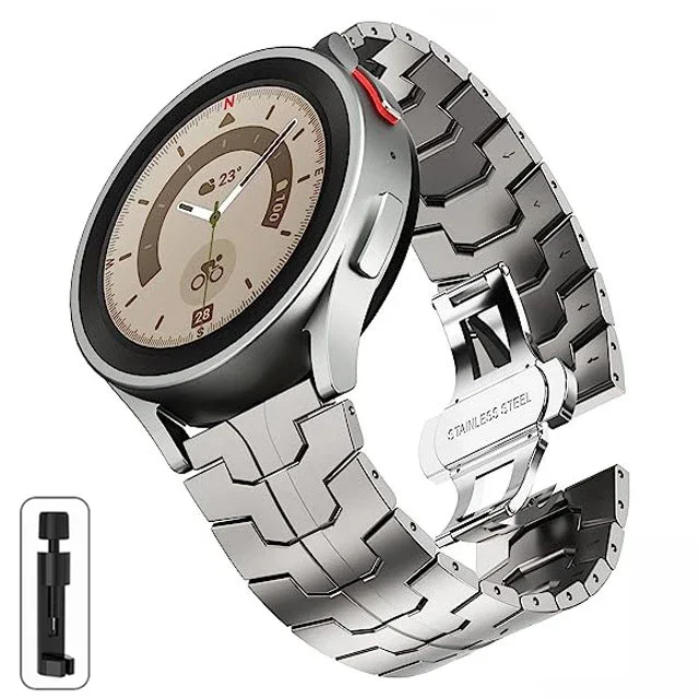 Premium Stainless Steel Watch Strap - Elegant and Durable Replacement Band, 20mm/22mm