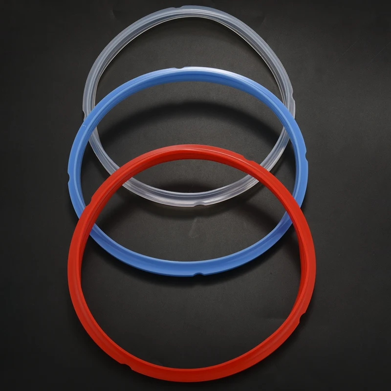 Silicone Sealing Ring For Pressure Cooker Pot Accessories, Fits 5 Or 6 Quart Models, Red, Blue