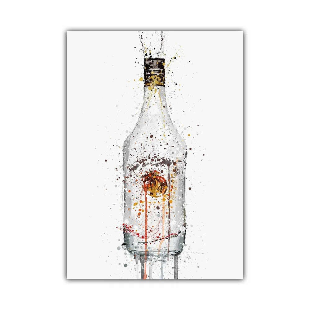 Wall Hangings Rum Bottle Wall Art Print Picture Alcohol Poster Home