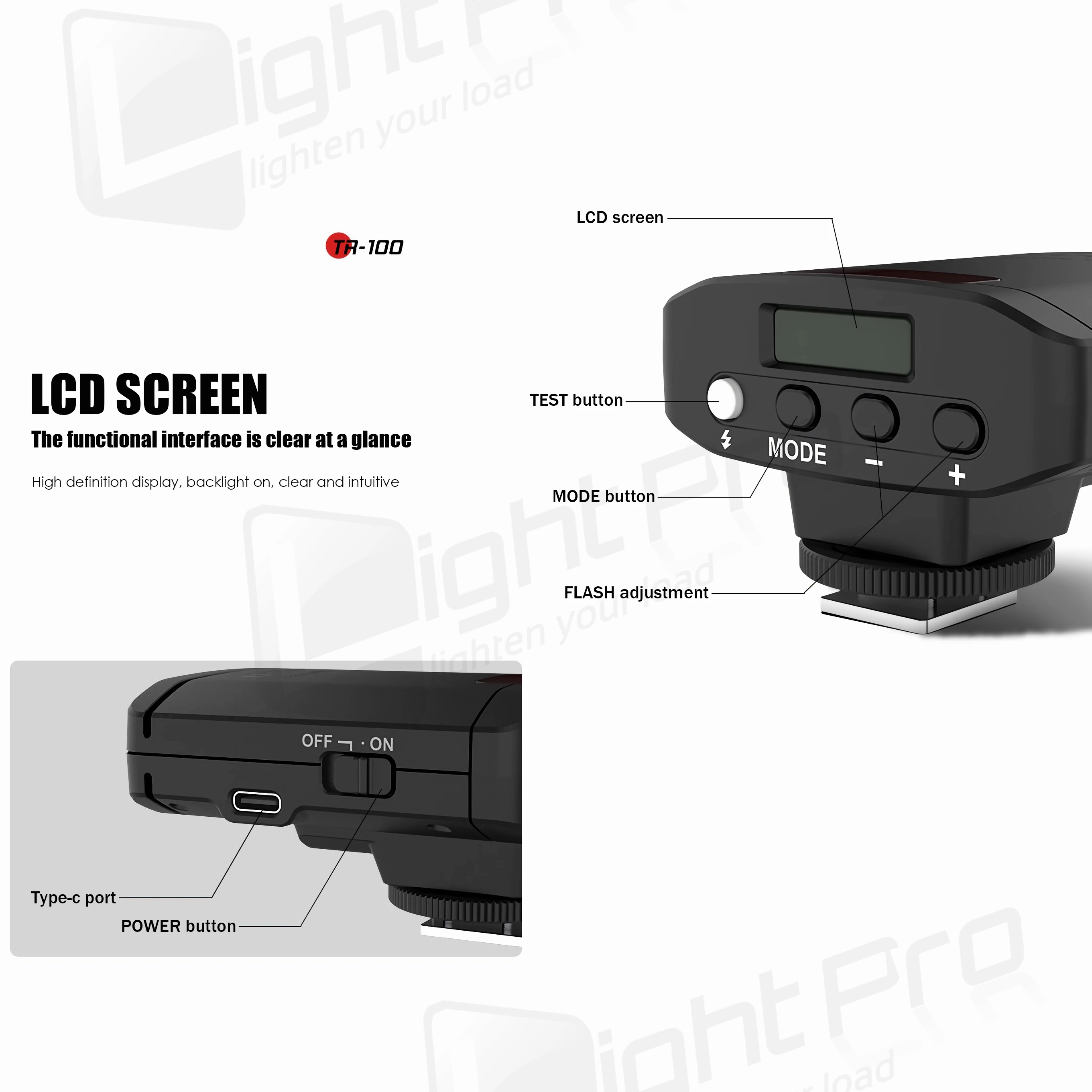 TRIOPO TR100 Mini Flash Light Universal Hot Shoe Portable On-camera Speedlight for Sony Fuji Canon Nikon Panasonic DSLR MILC