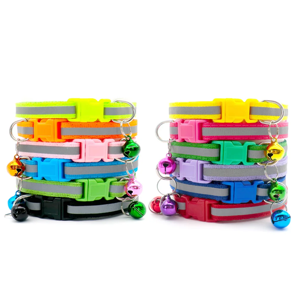 Pet Collar 12 Pcs Collars for Cat Collar With Bell Adjustable Necklace Cat Puppy Kitten Collar Pet Cats Perro