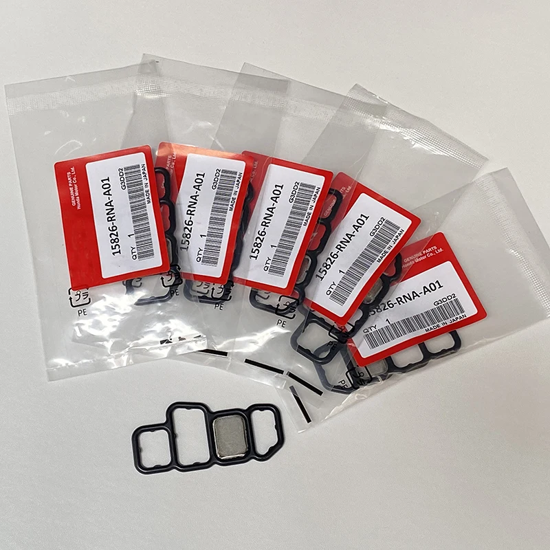 5pcs VTEC Solenoid Spool Valve Filter Gasket Seal Honda Accord Civic 2006-2014 OEM# 15826-RNA-A01 15826 RNA A01 15826RNAA01 solenoid valve filter gasket