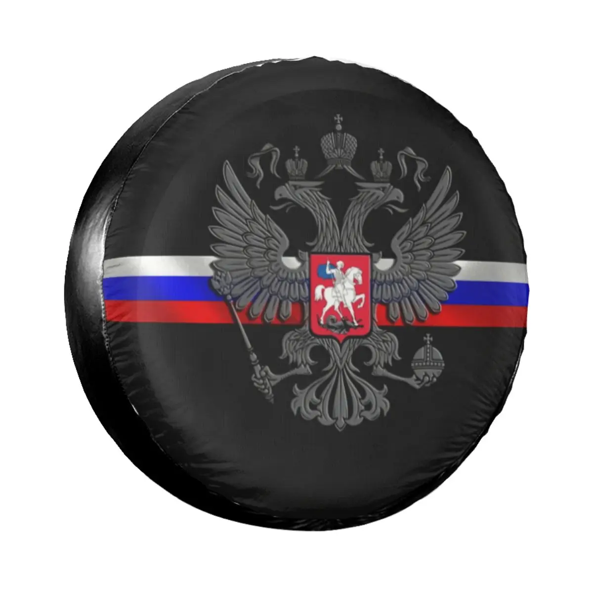 Russia Flag Russian Pride Spare Tire Cover Case Bag Pouch Weatherproof Wheel Covers for Suzuki Mitsubish 14" 15" 16" 17" Inch car shade cover Car Covers