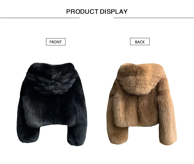 Ladies Short Fox Fur Coat Multicolor Coat Young Fashionable Age Reduction