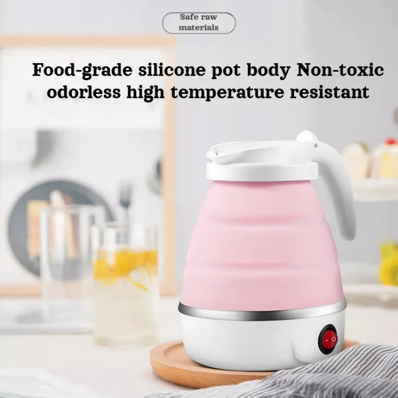 Mini Collapsible Kettle Silicone 304 Stainless Steel Electric Kettle Portable Outdoor Travel Kettle Retractable Electric Kettle 3