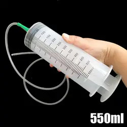 Large Capacity Reusable Syringe with Tube for Liquid Dispensing and Feeding (550ml)