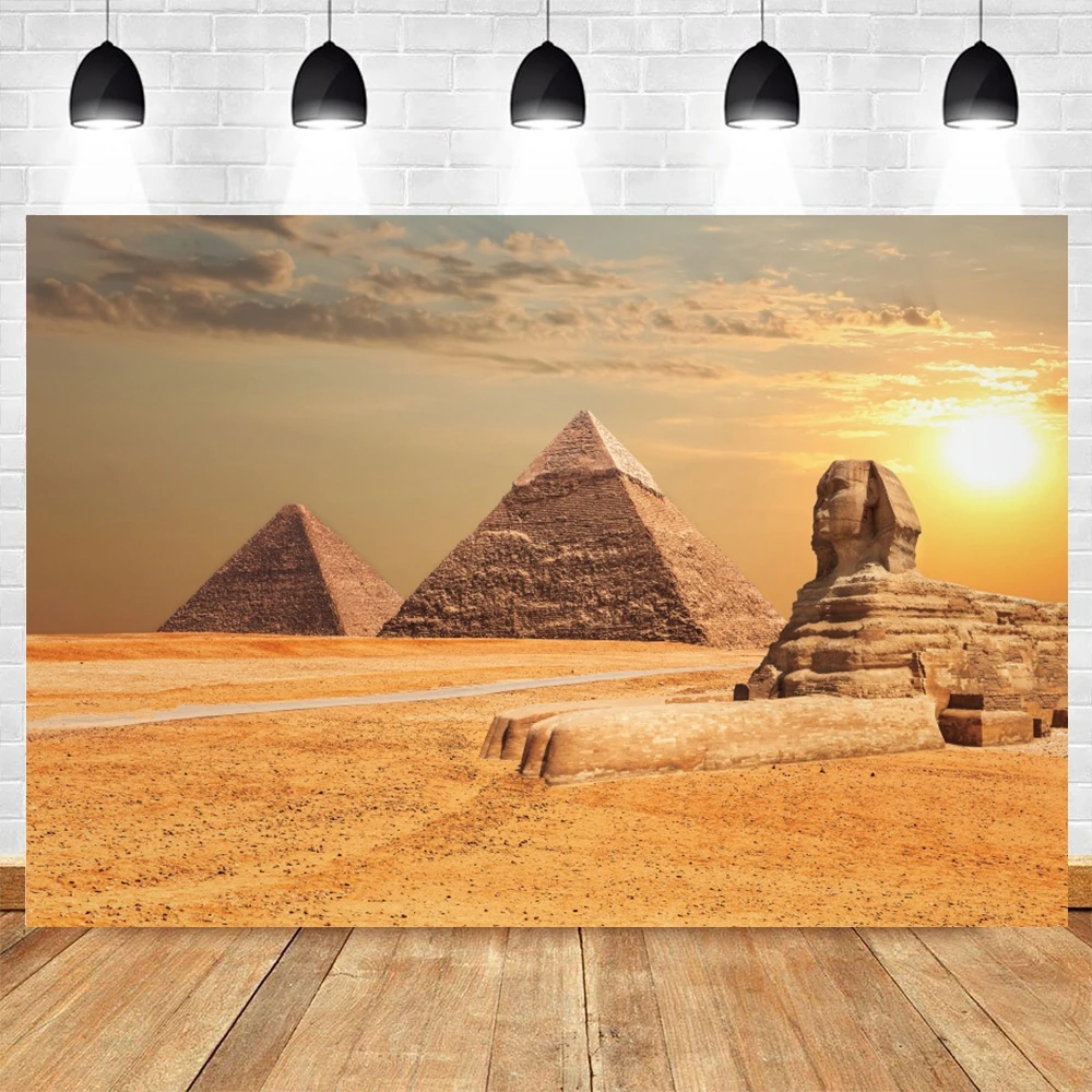 Egyptian Pyramids Backdrop Egypt Ancient Architecture Ruins Natural Desert Sand Dunes Photography Background Photo Studio Props