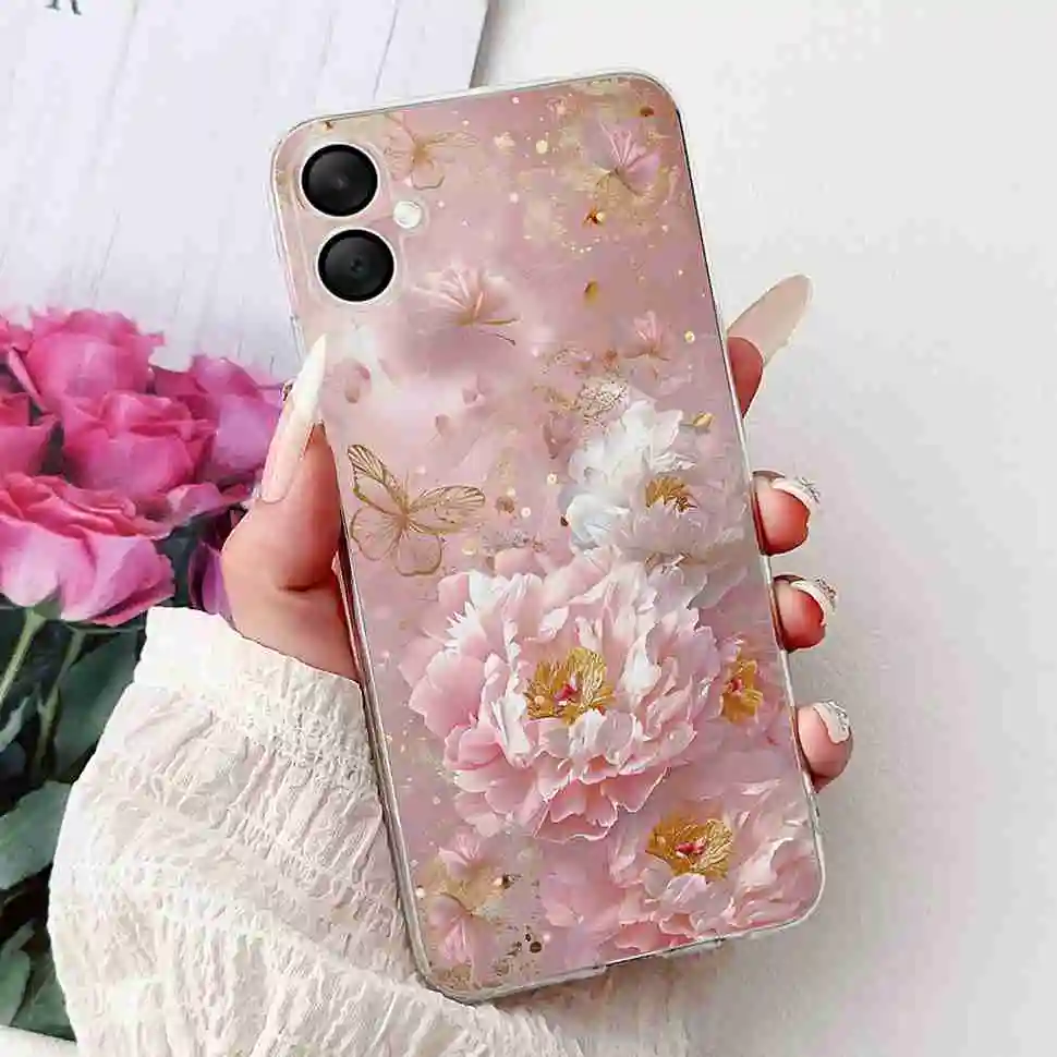 Fashionable Floral Soft Silicone Back Cover