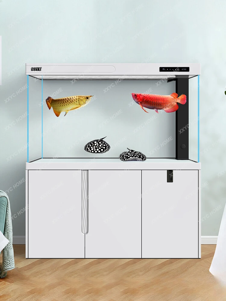 

Living Room Large Ecological Aquarium Floor Bottom Filter Home Intelligent Super White