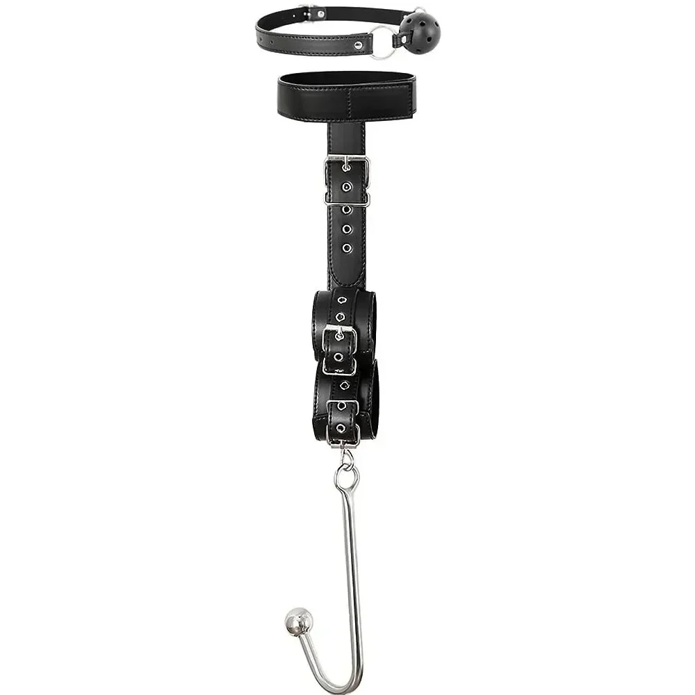 SM Adult Sex Toy Backhand Binding Apertural Plug Anal Hook Bondage Toys Bdsm Kit Slave Bondage Handcuff Couple Bundle Game 18+_voghion.com