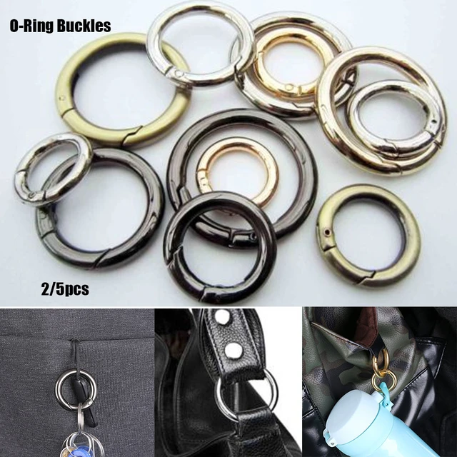 Handbag O Ring Round Carabiner Snap Clip Hook Trigger Spring Keyring Buckle