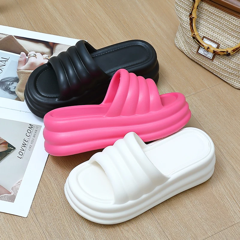 Women Open Toe Eva Chunky Sandals High Platform Slippers Summer Thick Bottom Beach Flip Flops women sandals comfortable sandals