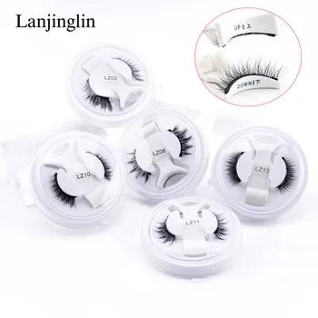 Wholesale 5 pairs 3D Natural Magnetic Eyelashes with  Magnetic Tweezer Reusable Magnetic False Eyelashes Portable Cosmetic Tools