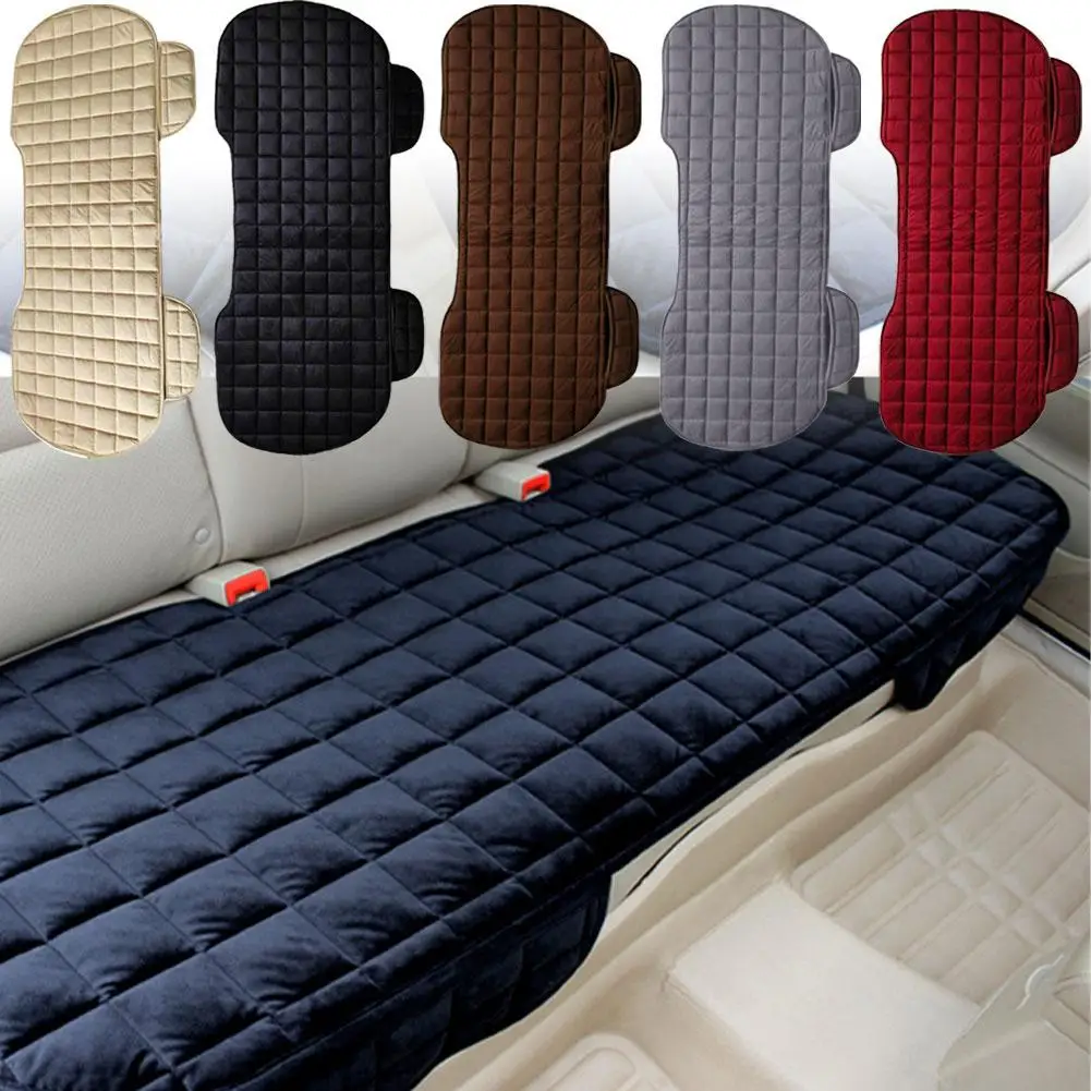 Car Seat Cover Front Rear Flocking Cloth Cushion Non Van Universal Slide Winter Protector Keep Warm Fit Suv Truck Pad Auto R6U6