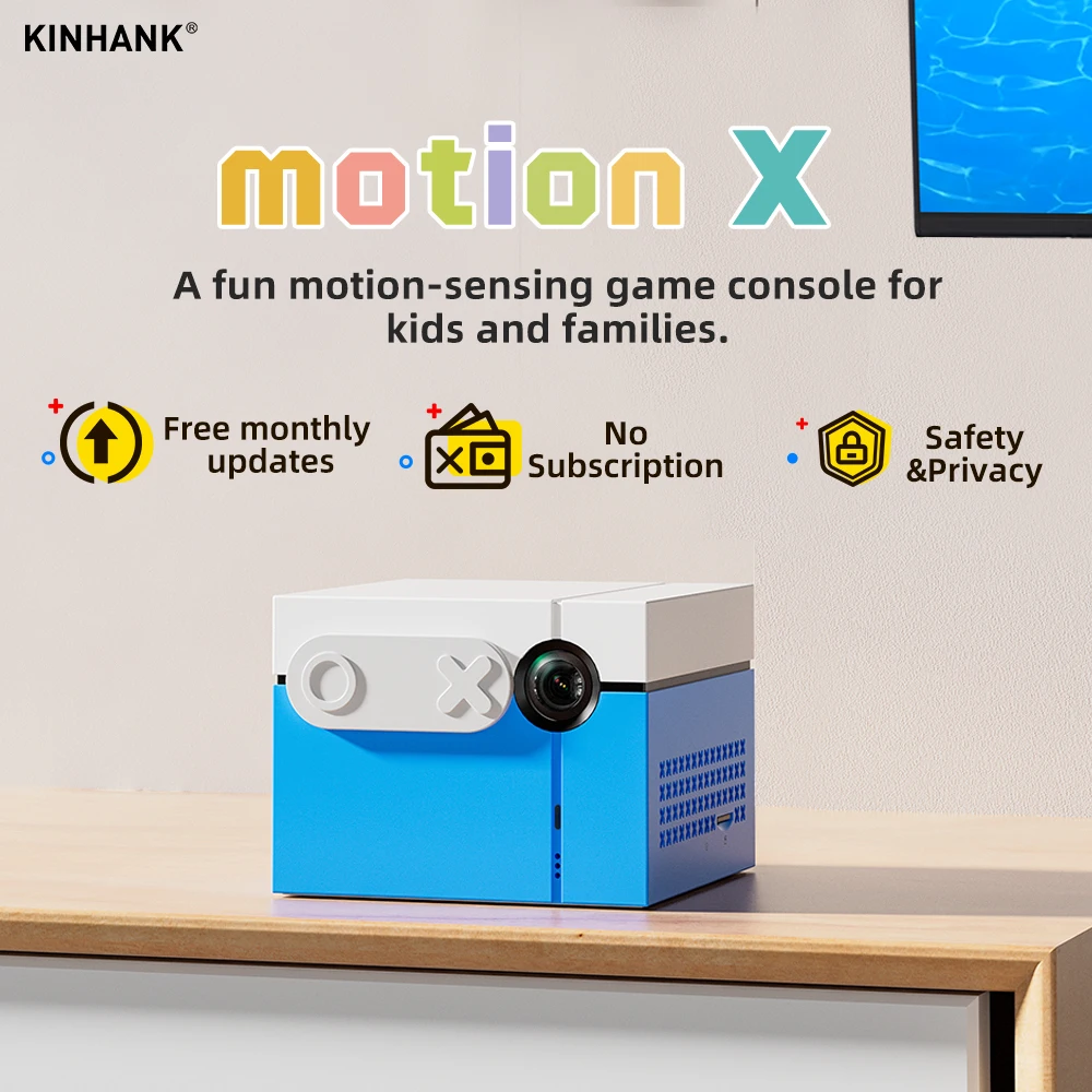 Consola de videojuegos KINHANK MotionX para niños y familias, actualizaciones, juguete para niños, sistema de juego activo, actividad física en interiores