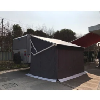 High Quality Portable Motorhome Camper Pop-Up Awnig Tent Double Layer PVC Polyester Fabric Aluminum Pole For Outdoor Camping 1
