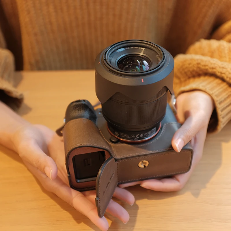 Sony A7M4 Custodia Protettiva S3 A1 Borsa Per Fotocamera A7R5 Accessori Custodia In Pelle Micro Singola Custodia In Pelle Custodia A Tracolla