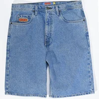 Summer Empyre Dark Blue Skateboard Denim Shorts Patchwork Embroidery Loose Jeans Wide Leg Pants Hip-Hop Rock Street New Pants - Image 3