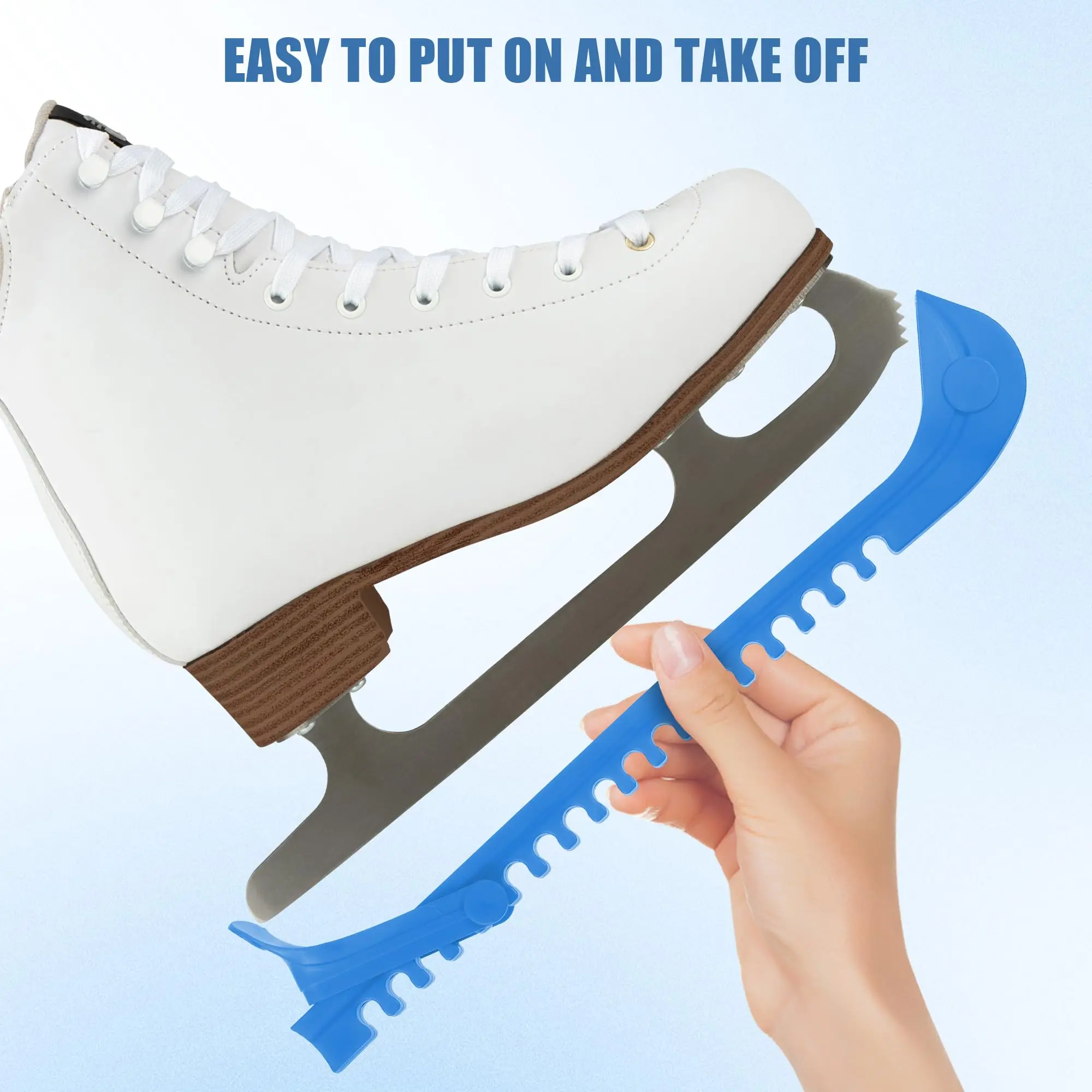 WRENYZK Protectores De Patines De Hielo Para Niños – Fundas Con Forro De Rizo Y Hebillas Ajustables, Previenen La Oxidación De Las Cuchillas