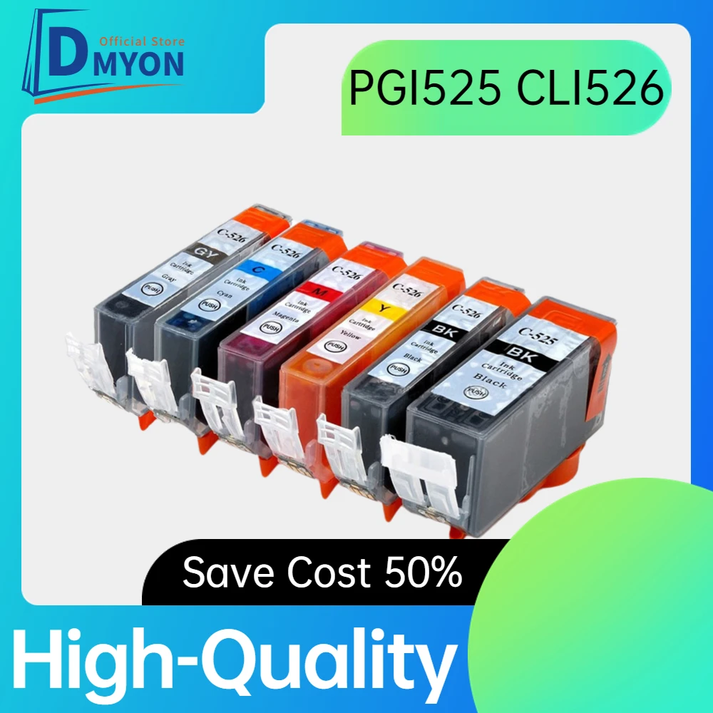 

PGI525 CLI526 XL Ink Cartridge for Canon Printer Pixma Cartridge IP4850 IP4950 IX6550 MG5250 MG5350 MG6150 MG6250 MG8150 MG8250