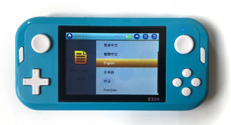 X350 Handheld Video Game Console Built-in 8600 portable Games Console 3.5 inch Screen Display 1200mAh battery Retro Game Player