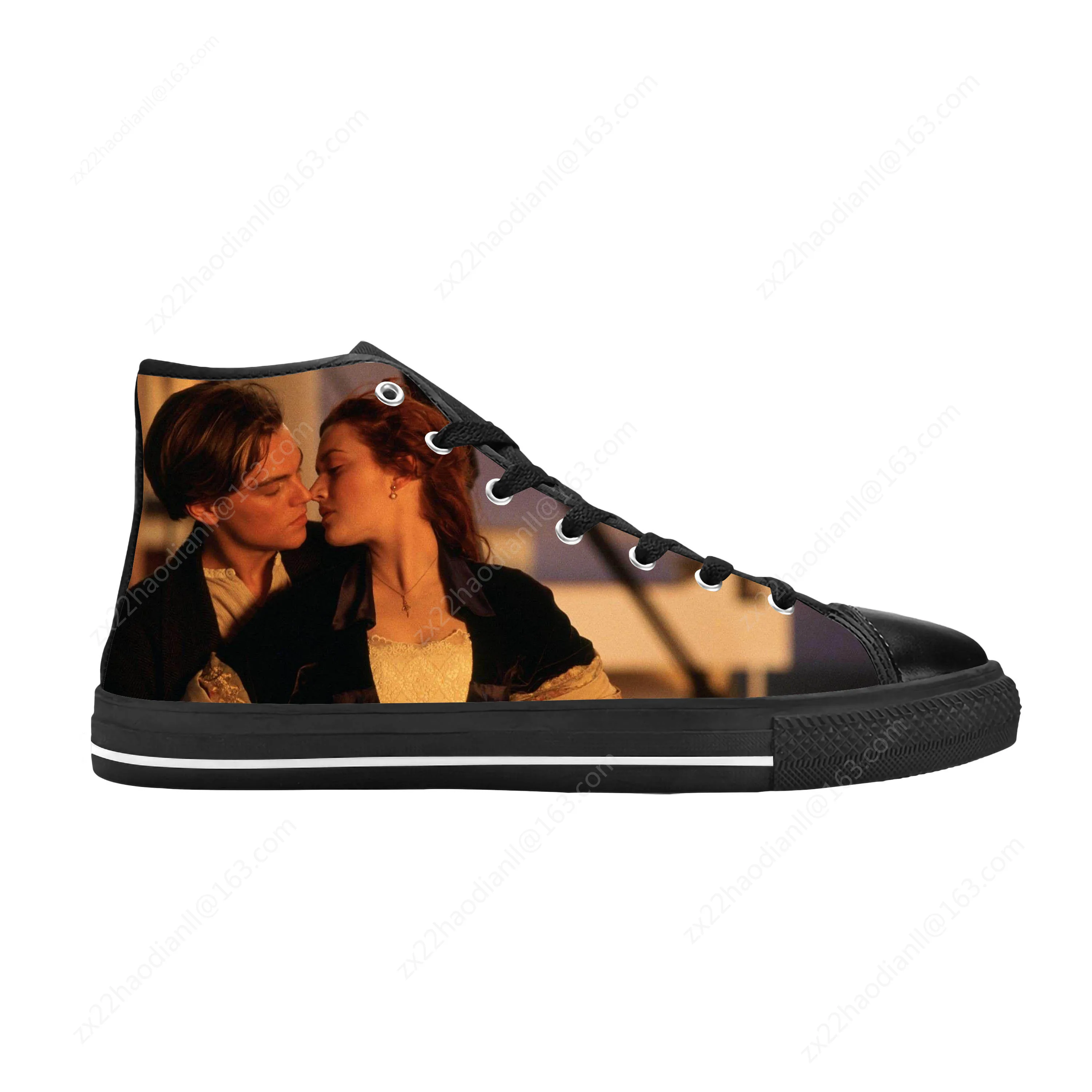 Classic Movie Titanic Leonardo DiCaprio Jack Rose Casual Cloth Shoes High Top Comfortable Breathable 3D Print Men Women Sneakers