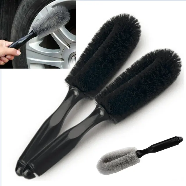 Auto Rim Scrubber Wheel Brush Cleaner Dust Remover Plastic Handle Motorcycle Truck Washing Vehicle Wash Tire Cleaning Tools