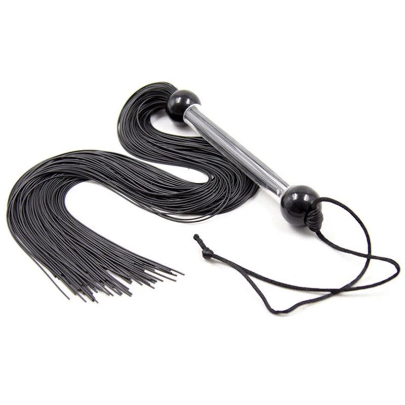 51CM Silica gel And PU Leather Horse Whip, Horse Training Flogger Whips,Silica gel Tassels Whip with Wrist strap
