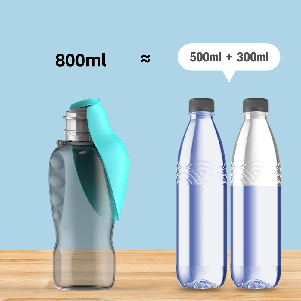 800ml Large Dog Portable Water Bottle High Capacity Outdoor Travel Drinking Foldable Bowl Labrador Golden Retriever Accessories 2