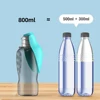 800ml Large Dog Portable Water Bottle High Capacity Outdoor Travel Drinking Foldable Bowl Labrador Golden Retriever Accessories 2