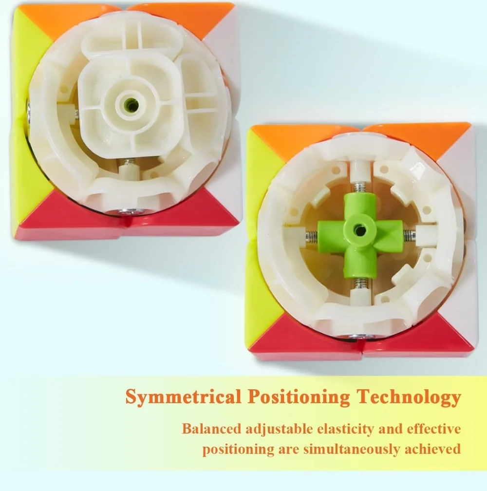 Qiyi Qidi S2/W 2x2x2 Magic Cube Stickerless Mofangge 2x2 Speed Cubes Fast Smooth Turning Solid Durable & Stickerless Frosted 3