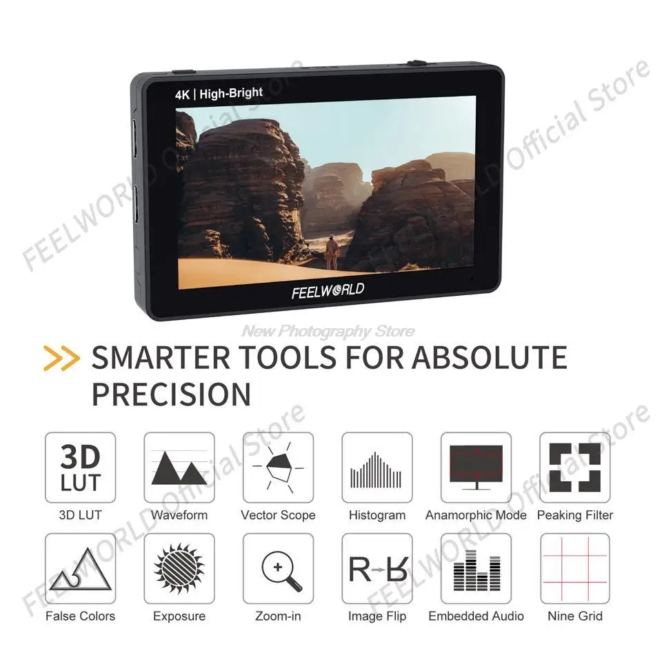 FEELWORLD F6 PLUS X Touch Screen 5.5 Inch Portable Monitor Camera DSLR 3D LUT Full HD Video 4K Monitor HDMI-compatible