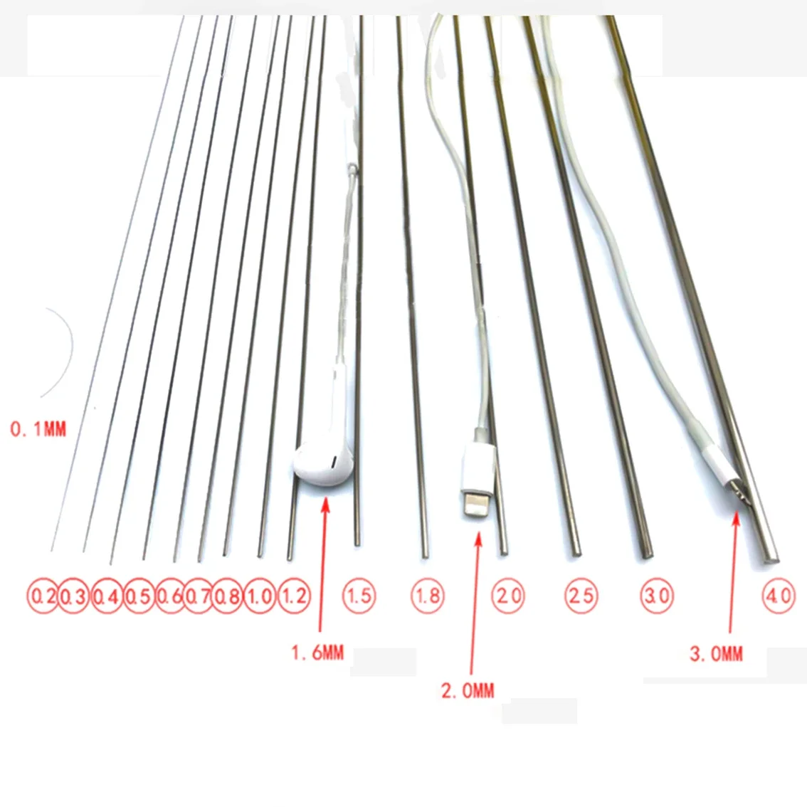 1/5/10/20/50M 304 Stainless Steel Spring Wire Soft/Hard Wire Diameter 0.1 0.2 0.3 0.4 0.5 0.6 0.8 1.0 1.2 1.5 2.0 2.5 3.0mm stainless steel wire,stainless steel spring wire