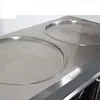 Round Pan Ice Cream Machine Double Barrel Commercial Stainless Steel Yogurt Rolls Maker 5