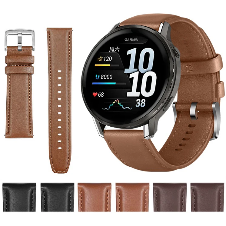 Premium Genuine Leather Watchband with Steel Pin Buckle – High-Quality Wrist Bracelet