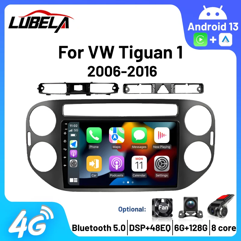 2Din Android Carplay Android Auto Car Audio Per Vw Volkswagen Tiguan 1 2006-2016 Autoradio Multimedia Player Radio 2 Din Cd
