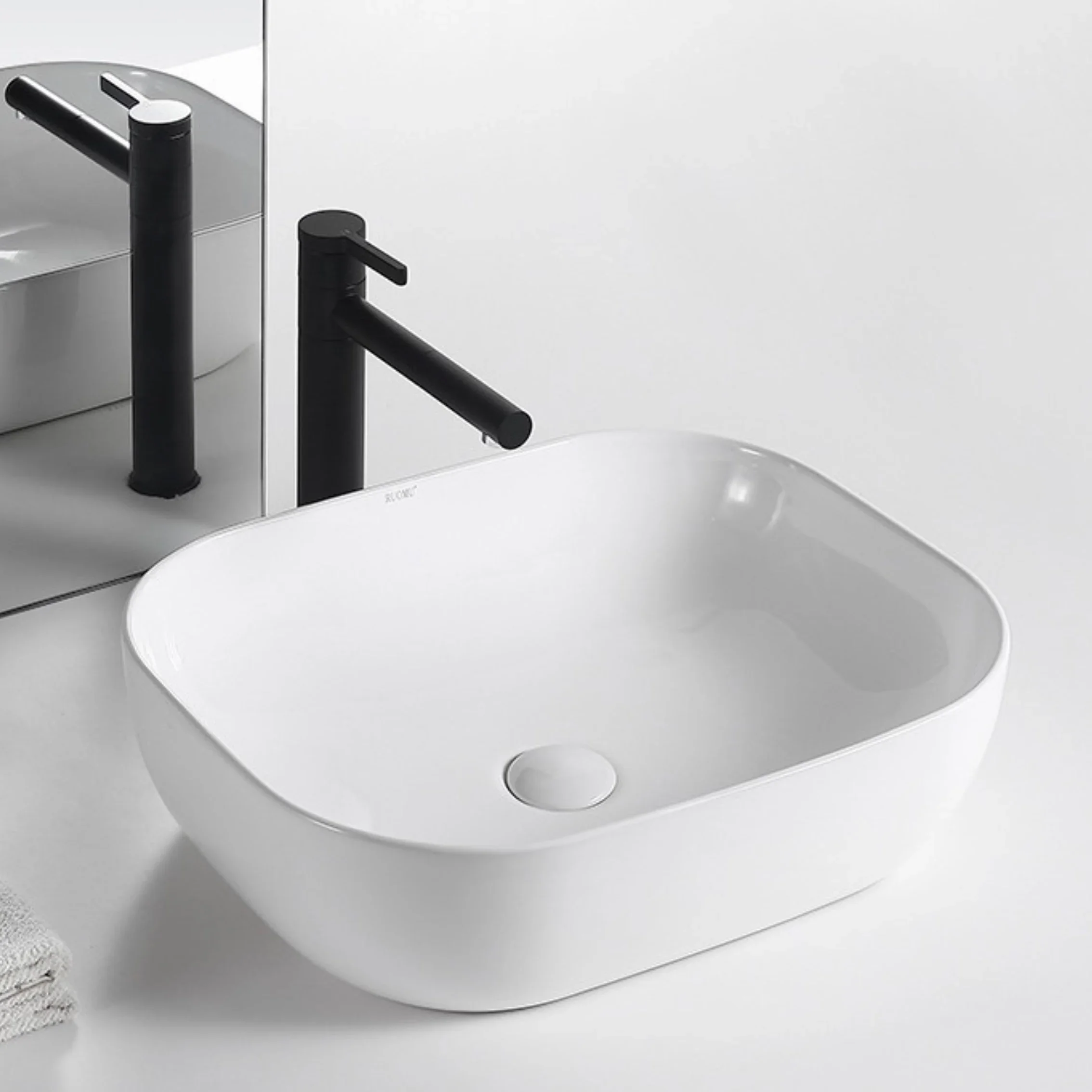 

Nordic Ultra-thin Countertop Basin Washbasin Household Ceramic Washbasin Bathroom Art Basin Single Basin Balcony Washbasin