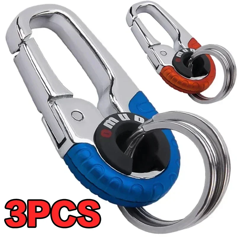 Keychain Buckle for Men Stainless Steel Key Ring Key Chain Hook Outdoor Carabiner Climbing Keyfob Accessories