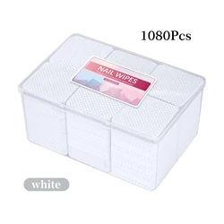 Premium Lint - Free Nail Polish Remover Cotton Pads for Manicure and Nail Art Cleaning (1080pcs White)