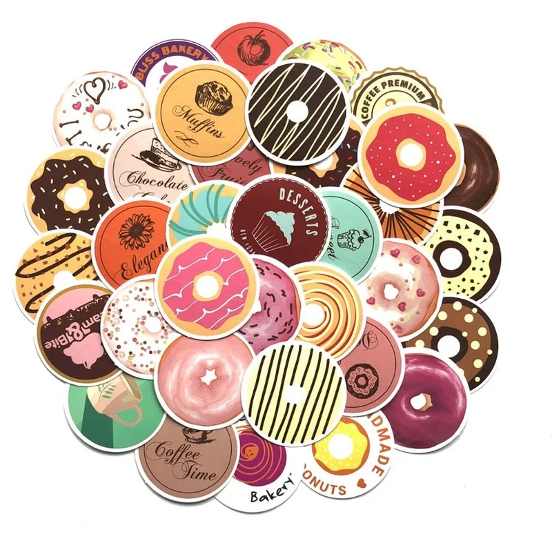 

5 Sets=175PCS Cake Bread Sticker Notebook Toy Car Sticker