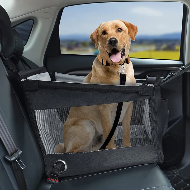 Car Seat Estável Portadores para Animais de Estimação, Acessórios para Cães, Seguro, Portátil, Filhote de Cachorro Cestas, Protetor De Malha, Impermeável, Ao Ar Livre, Suprimentos