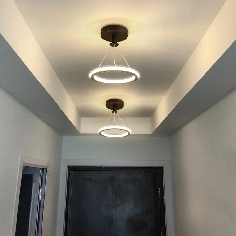 Gold black Modern LED Chandeliers Indoor lighting for aisle corridor balcony bedroom locker Living room HOME Decor Fixture