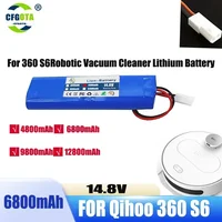 14.8V 12800mAh Battery Pack for Qihoo .360 S6 .Robotic Vacuum Cleaner Spare Parts Accessories Replacement Batteries. 1